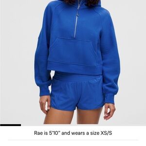 Lululemon Athletica Blue Oversized Crop Hoodie